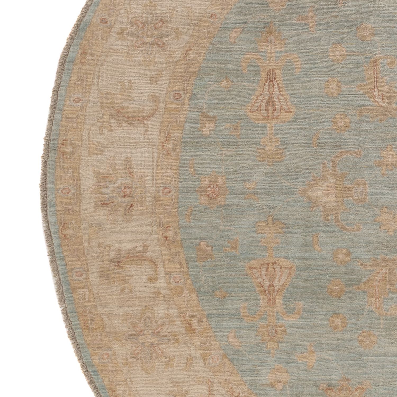 Ziegler Teppe rundt  - 202 x 200 cm - lyseblå