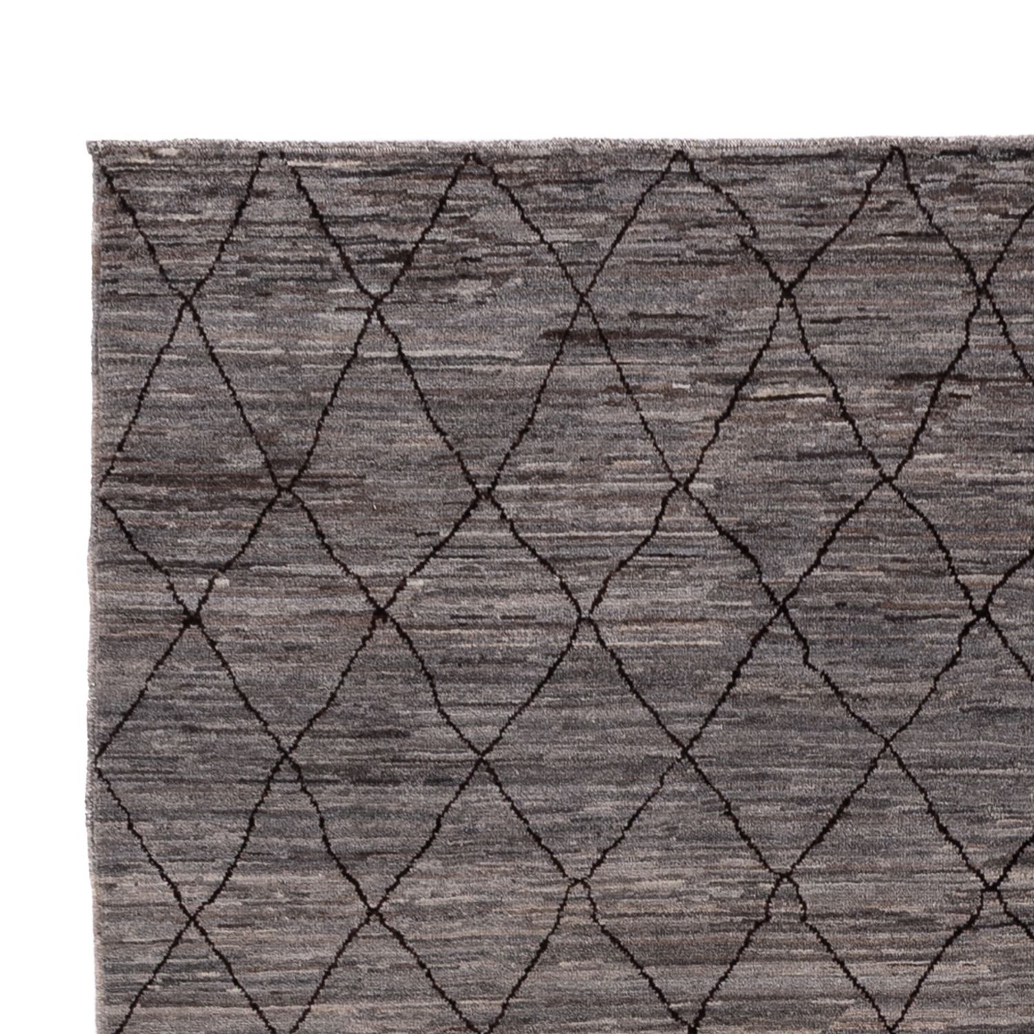 Alfombra bereber - 297 x 199 cm - gris oscuro