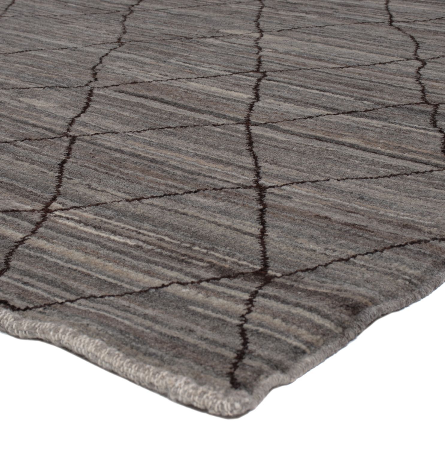 Alfombra bereber - 297 x 199 cm - gris oscuro
