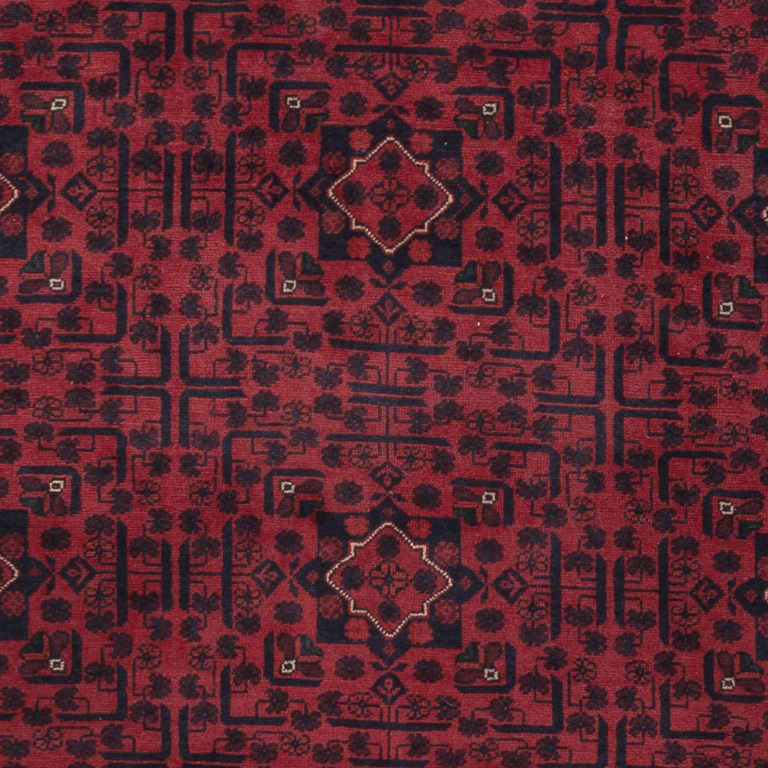 Afghan Teppich - Kunduz - 309 x 203 cm - dunkelrot