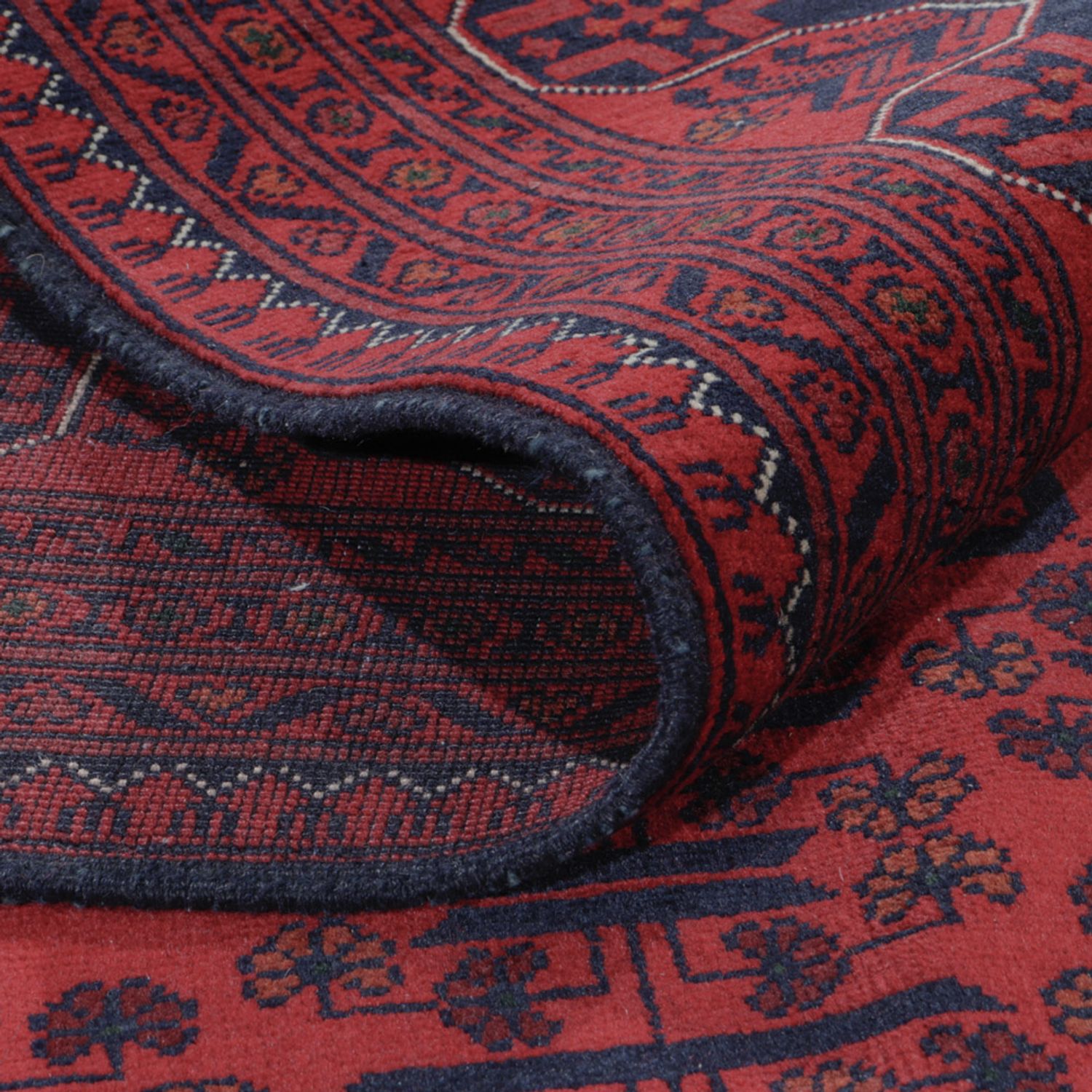 Afghan Teppich - Kunduz - 290 x 198 cm - dunkelrot