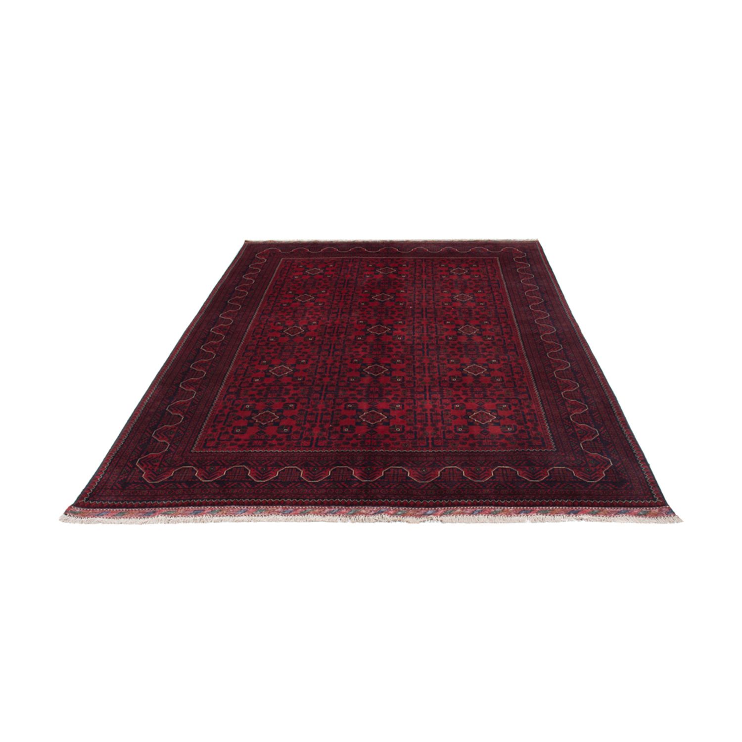 Afghan Teppich - Kunduz - 300 x 202 cm - dunkelrot