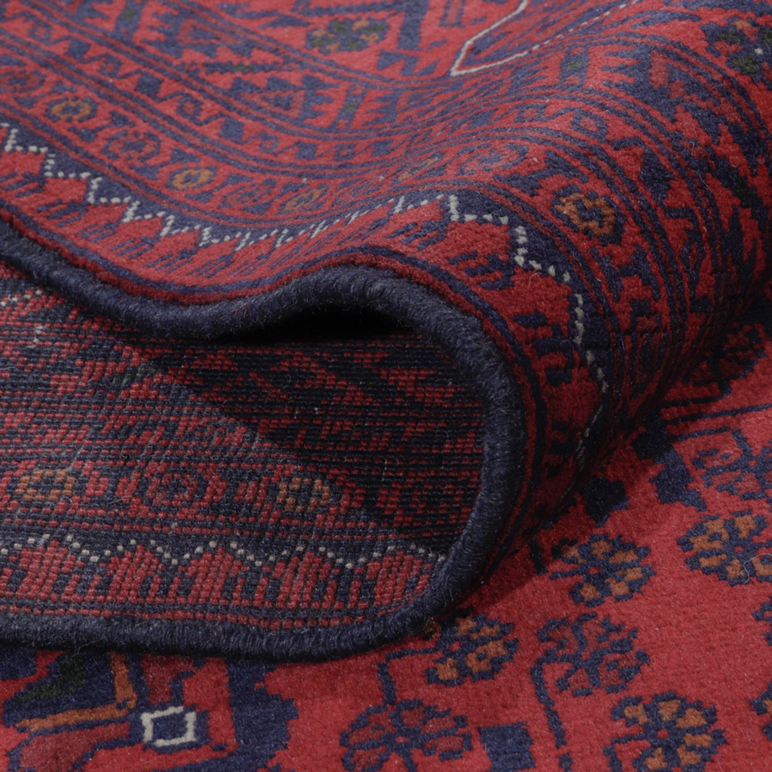 Afghan Teppich - Kunduz - 292 x 200 cm - dunkelrot