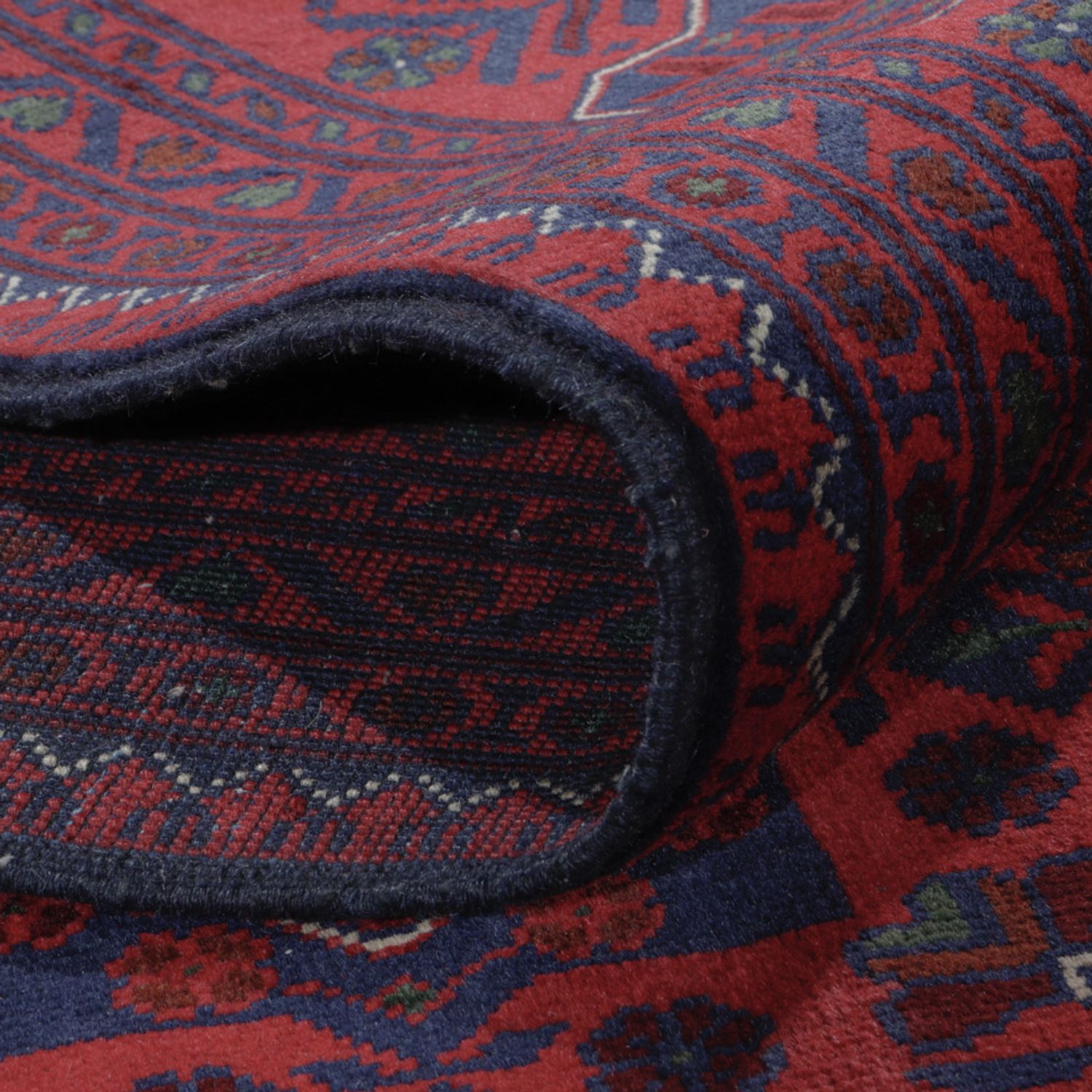 Afghan Teppich - Kunduz - 301 x 200 cm - dunkelrot