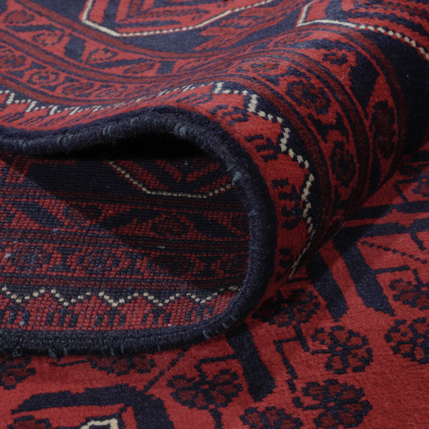 Afghan Teppich - Kunduz - 285 x 197 cm - dunkelrot