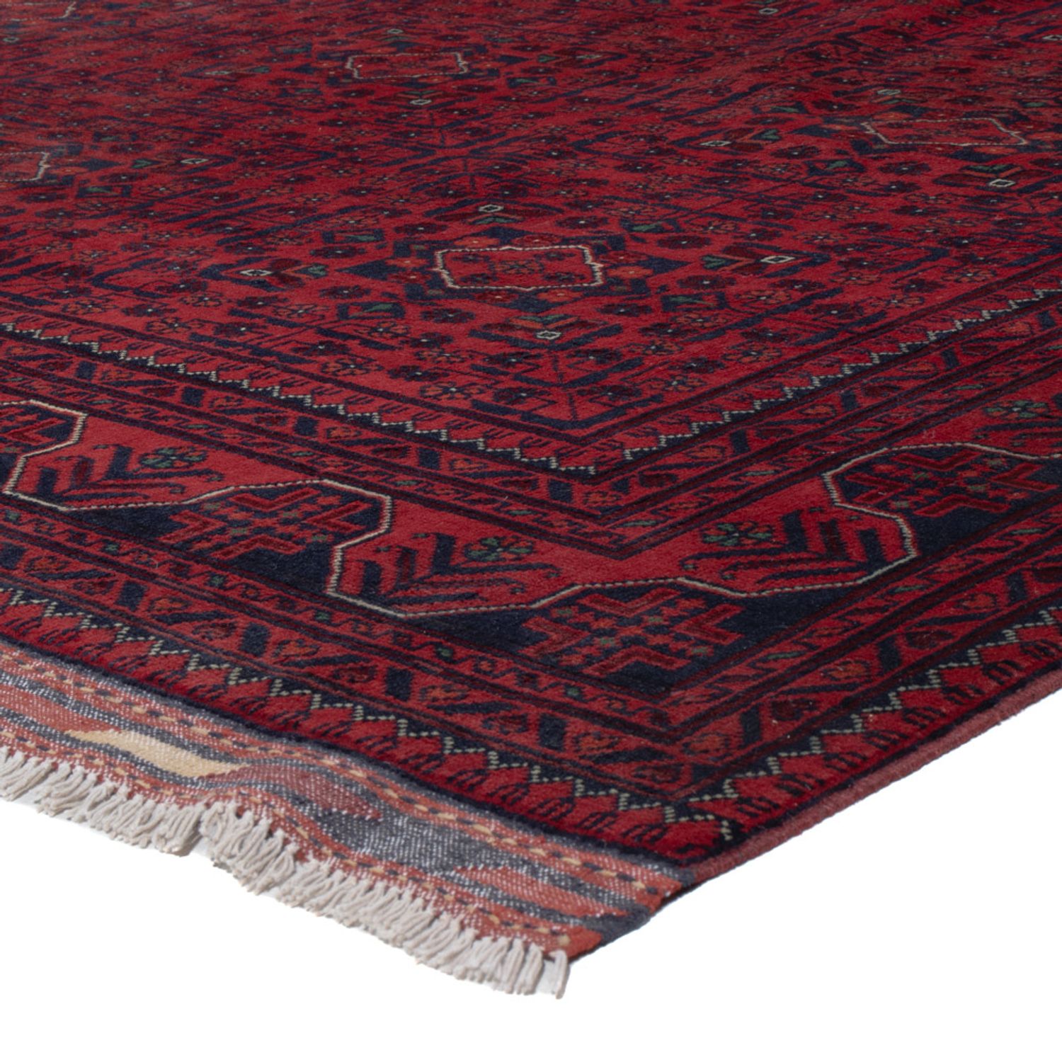 Afghan Teppich - Kunduz - 287 x 195 cm - dunkelrot