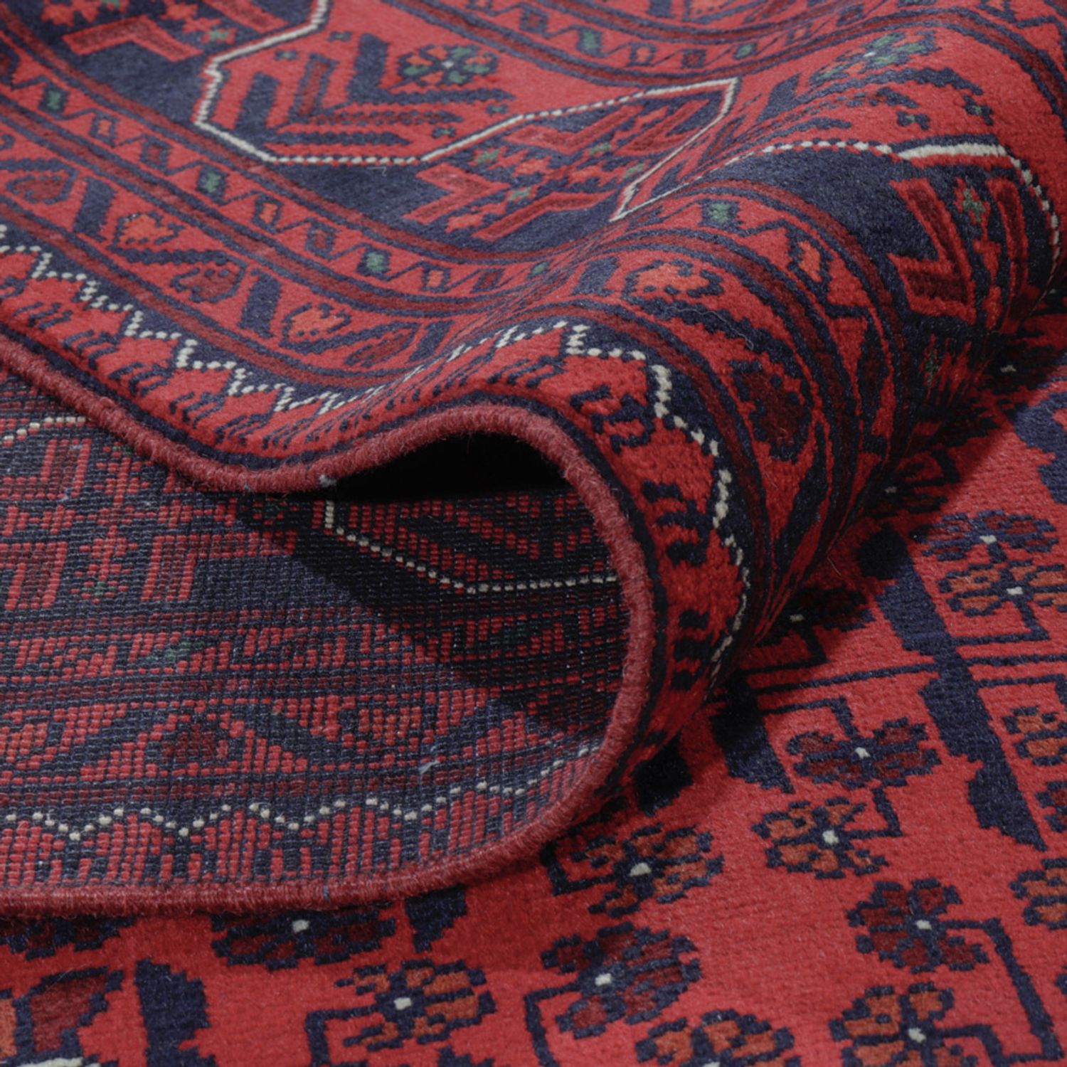 Afghan Teppich - Kunduz - 287 x 195 cm - dunkelrot