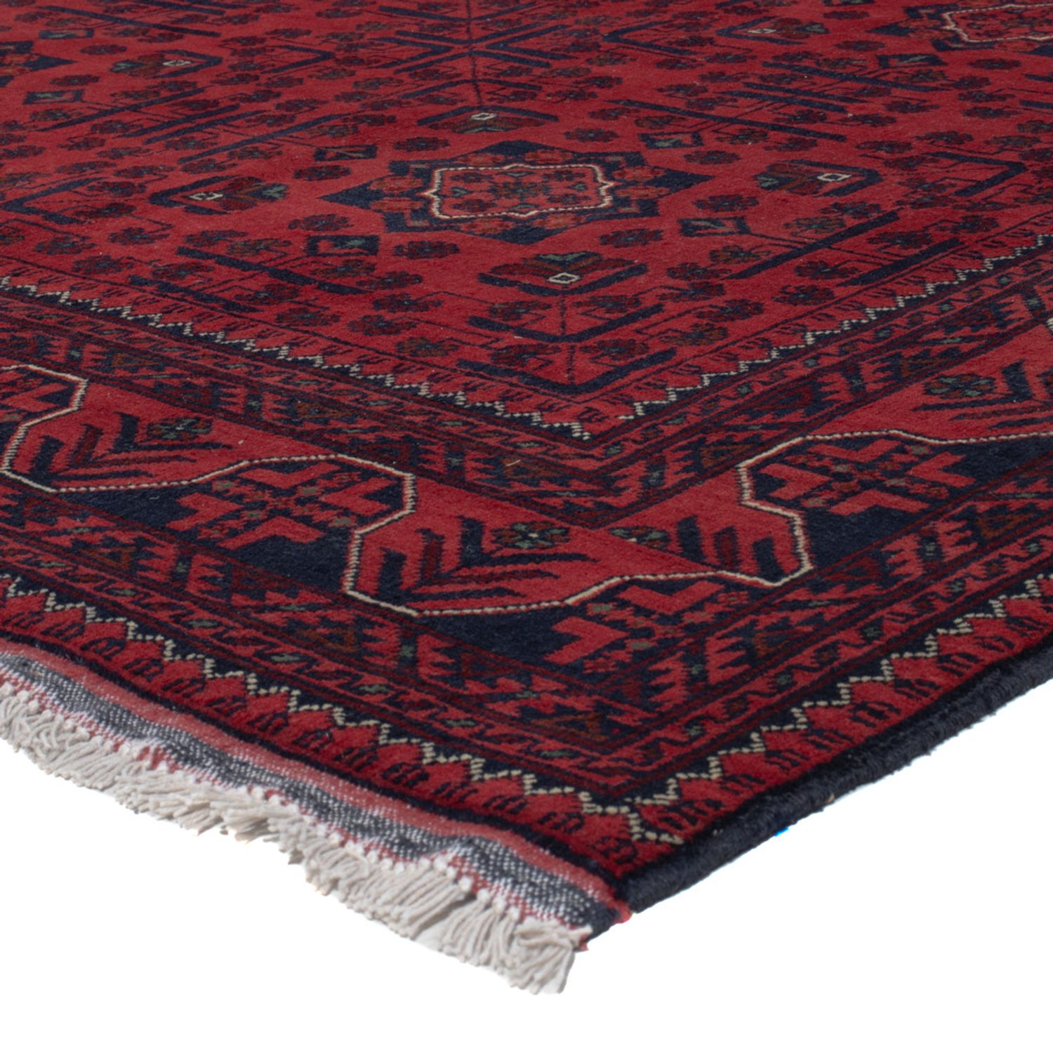 Afghan Teppich - Kunduz - 292 x 203 cm - dunkelrot