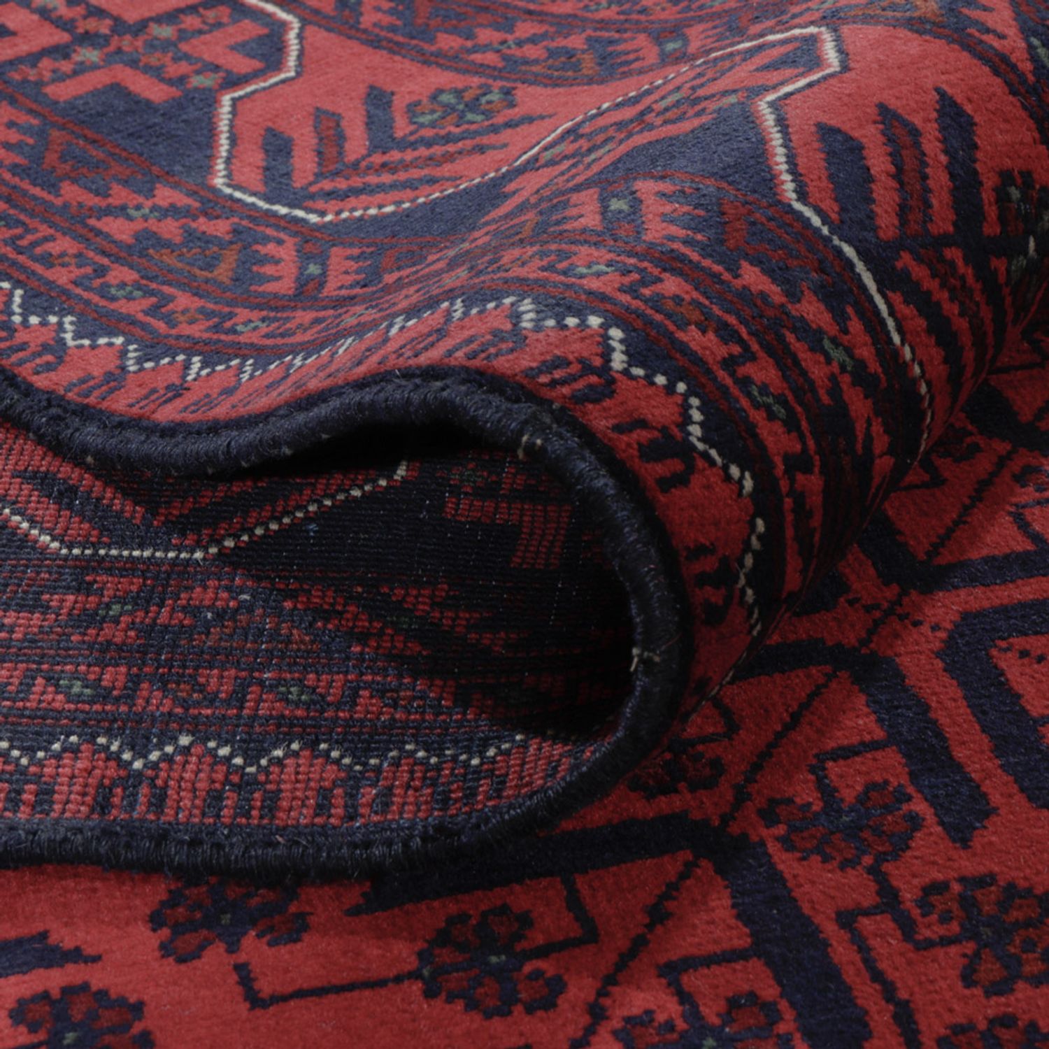 Afghan Teppich - Kunduz - 292 x 203 cm - dunkelrot