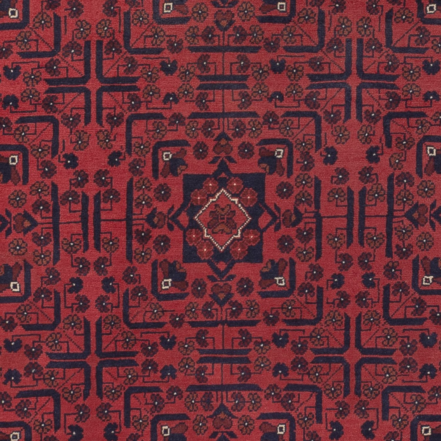 Afghan Teppich - Kunduz - 294 x 197 cm - dunkelrot