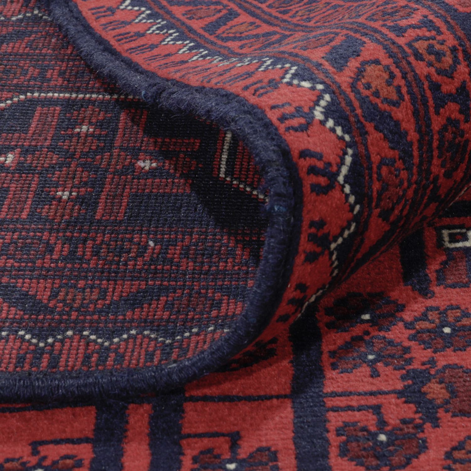 Afghan Teppich - Kunduz - 294 x 197 cm - dunkelrot