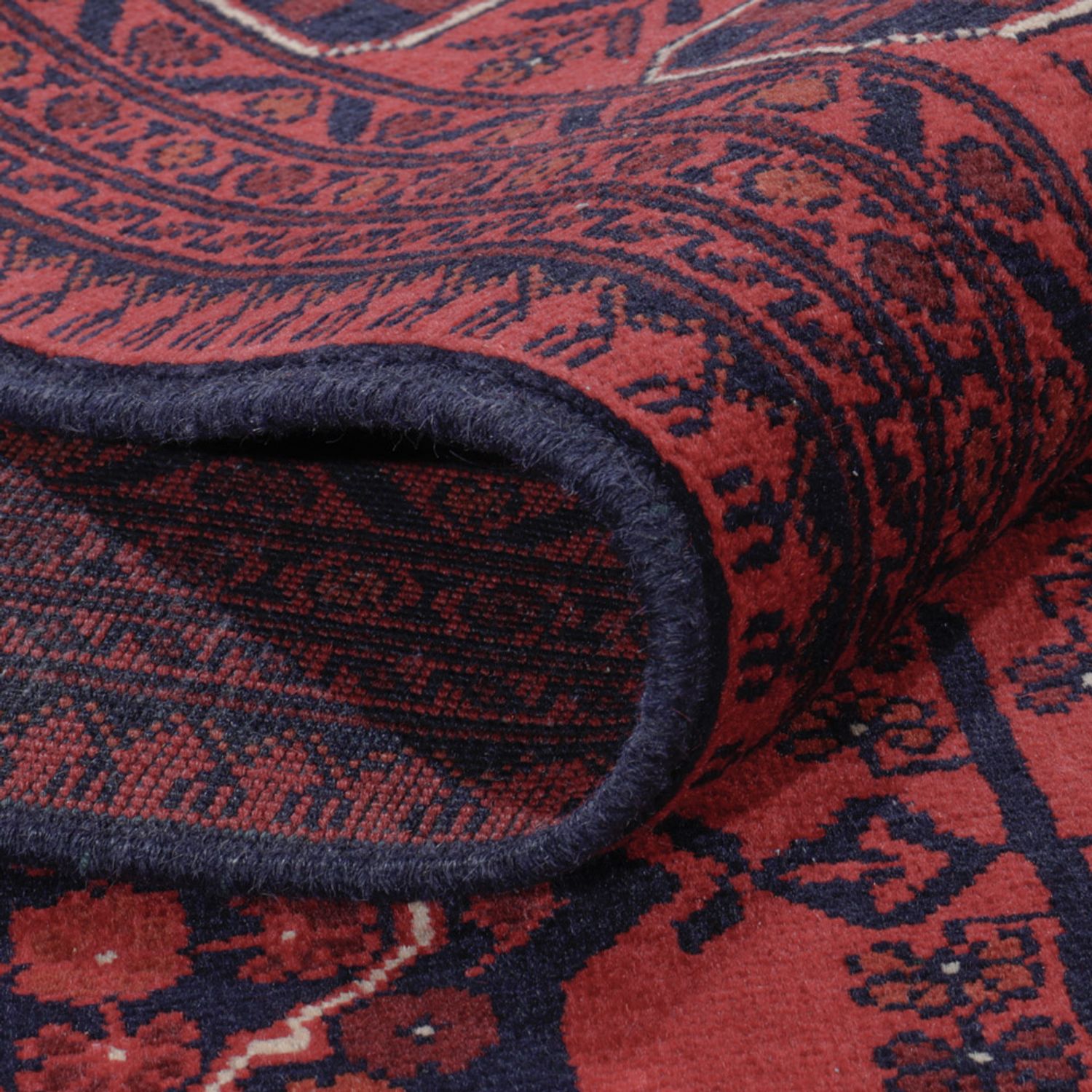 Afghan Teppich - Kunduz - 297 x 194 cm - dunkelrot