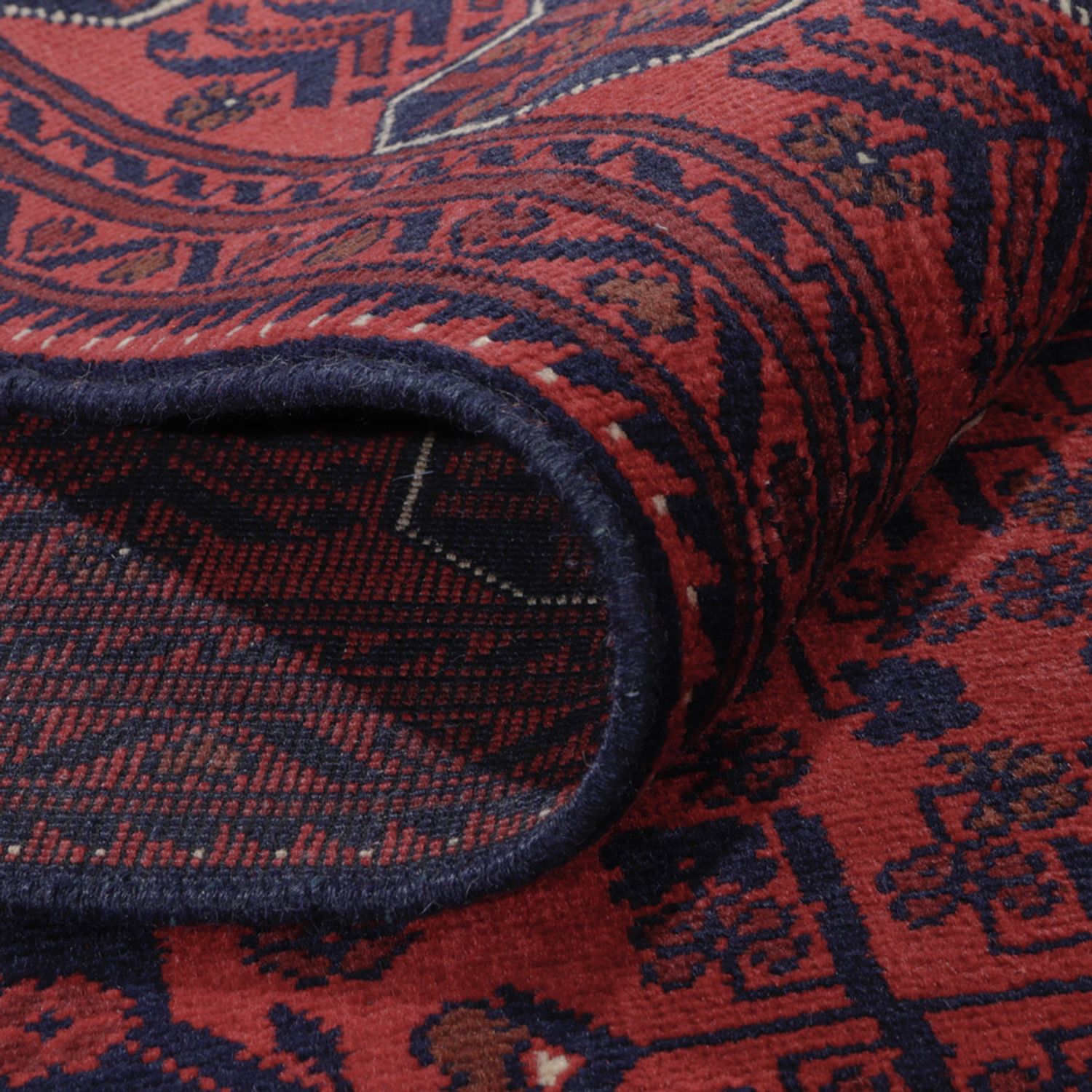 Afghan Teppich - Kunduz - 288 x 197 cm - dunkelrot