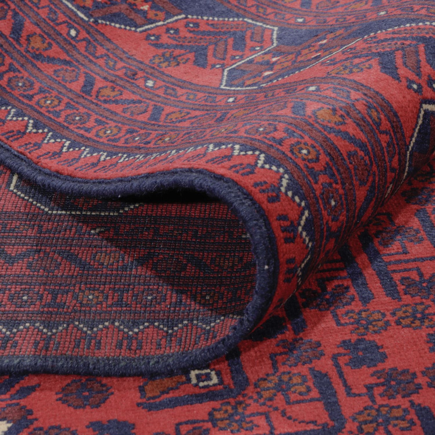 Afghan Teppich - Kunduz - 285 x 199 cm - dunkelrot