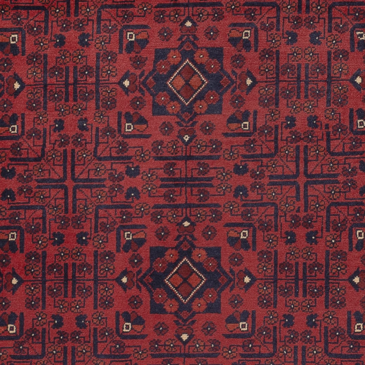 Afghan Teppich - Kunduz - 290 x 196 cm - dunkelrot