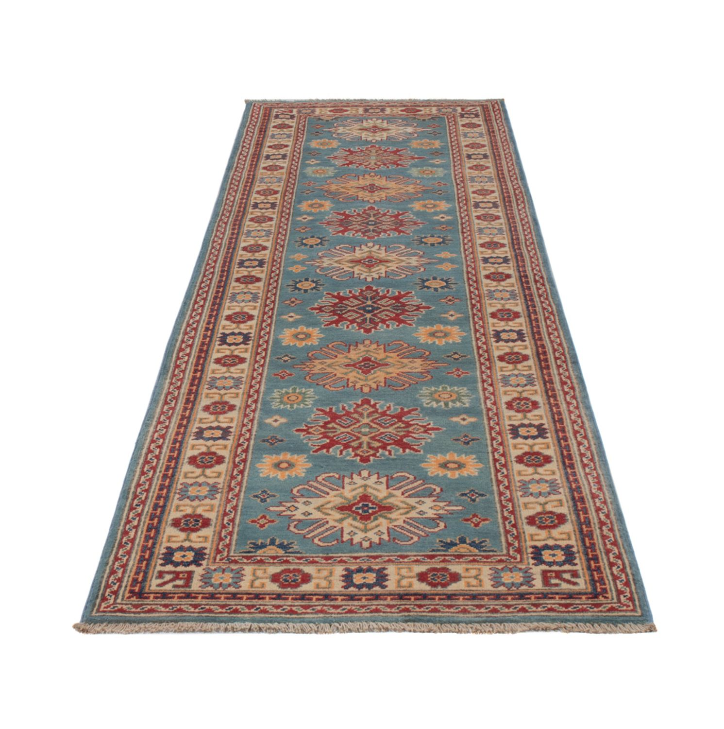 Runner Zieglerův koberec - Kazak - 296 x 81 cm - zelená