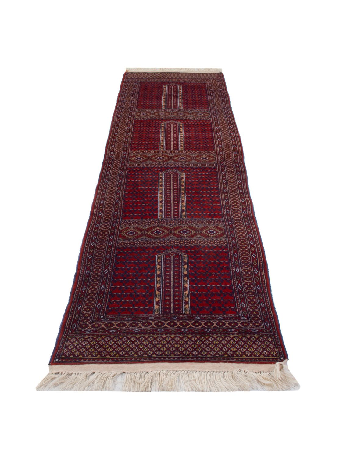 Runner Turkamanský koberec - 300 x 82 cm - karamelová