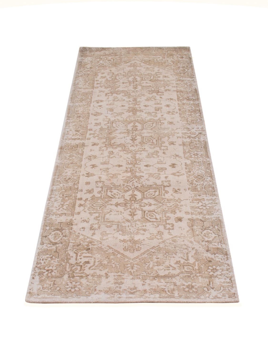 Alfombra de pasillo Alfombra de viscosa - 240 x 80 cm - caramelo