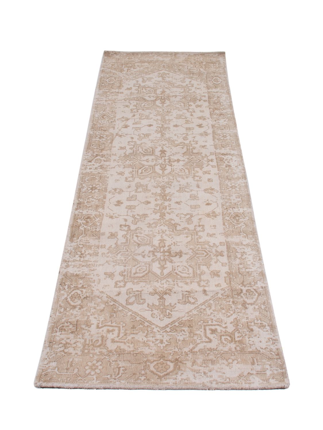 Alfombra de pasillo Alfombra de viscosa - 240 x 80 cm - caramelo