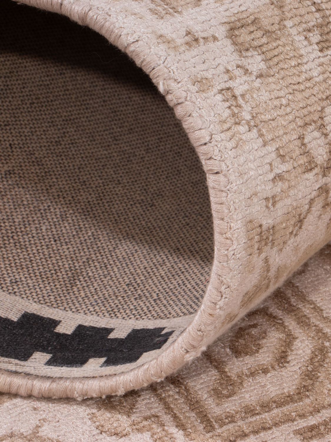 Alfombra de pasillo Alfombra de viscosa - 240 x 80 cm - caramelo