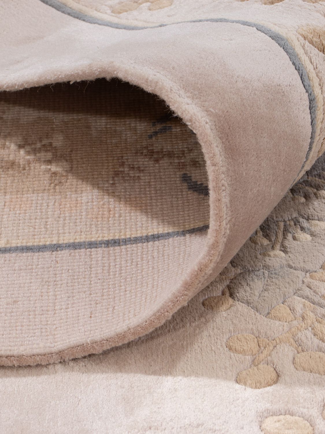 Silketeppe - Kina silke - 305 x 190 cm - karamell