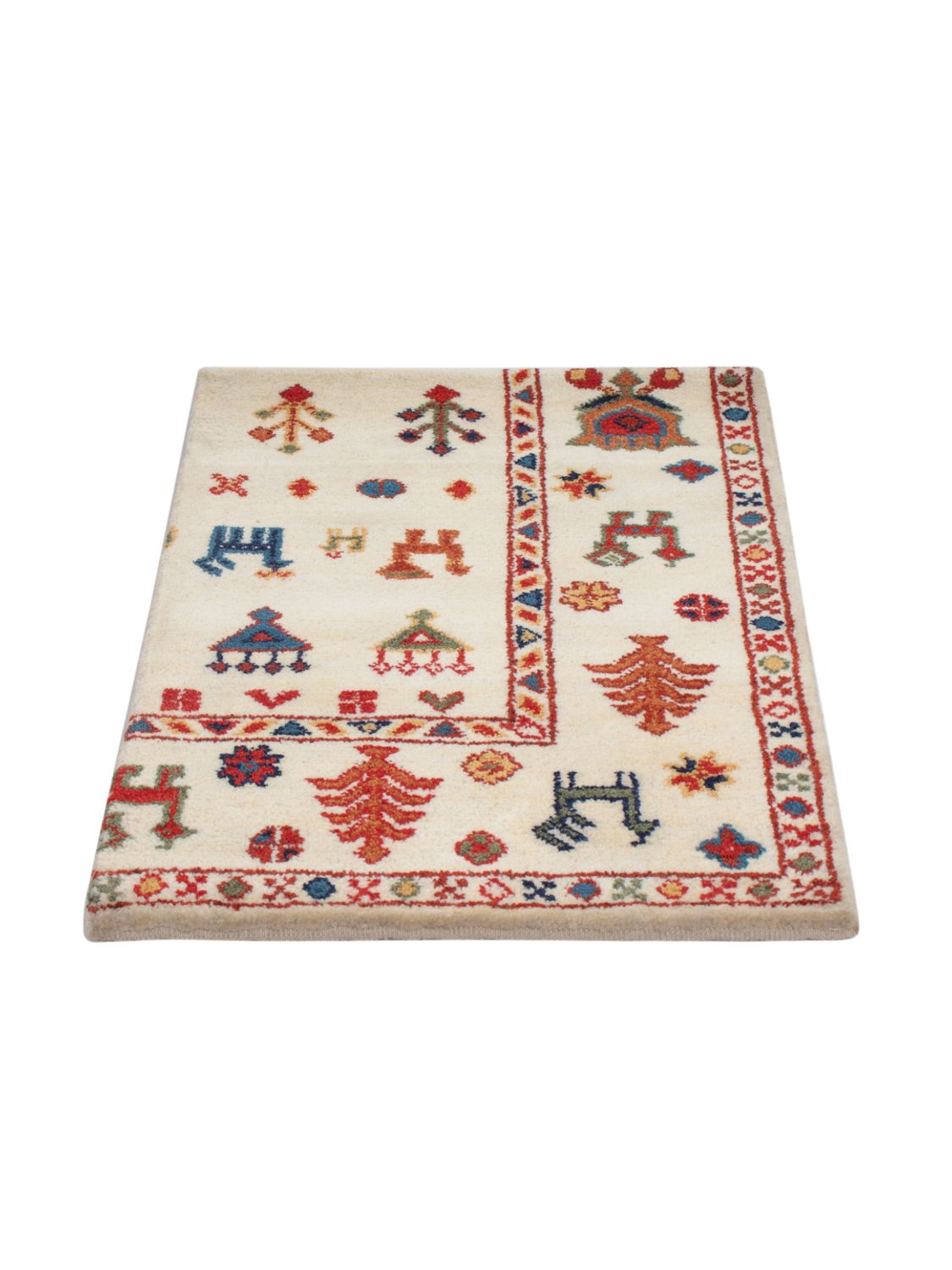 Alfombra Gabbeh - Indus - 90 x 60 cm - caramelo
