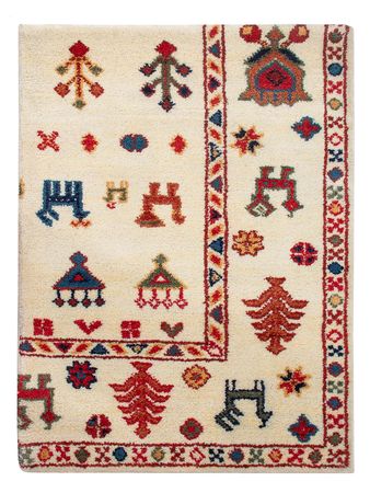 Alfombra Gabbeh - Indus - 90 x 60 cm - caramelo