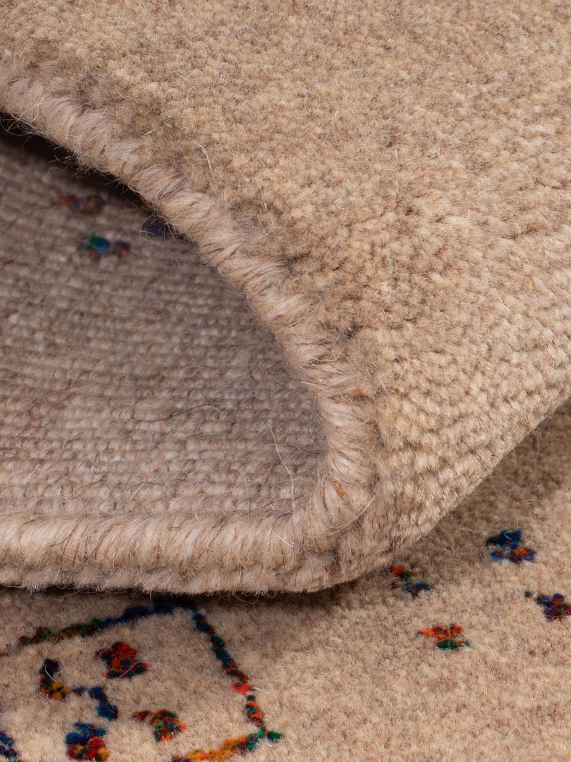 Alfombra Gabbeh - Loribaft Softy - 90 x 60 cm - caramelo