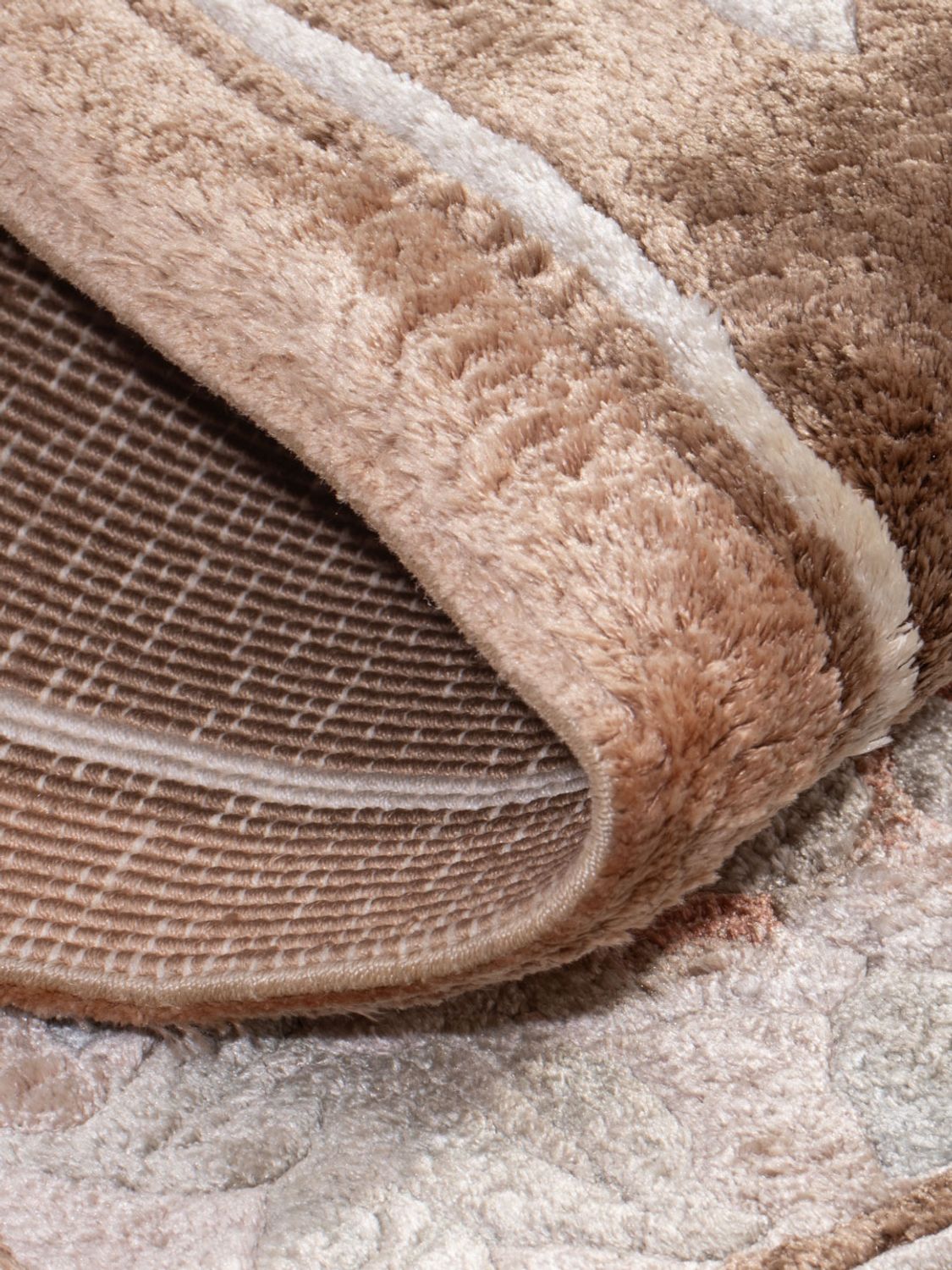 Hedvábný koberec - Čínské hedvábí - 90 x 60 cm - karamelová