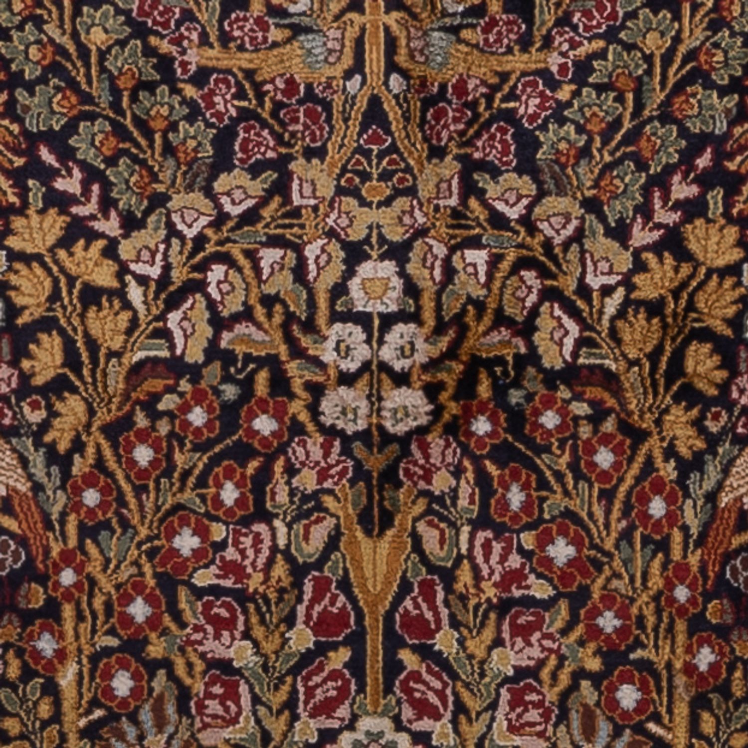 Hedvábný koberec - Kašmírské hedvábí - 185 x 122 cm - tmavě hnědá