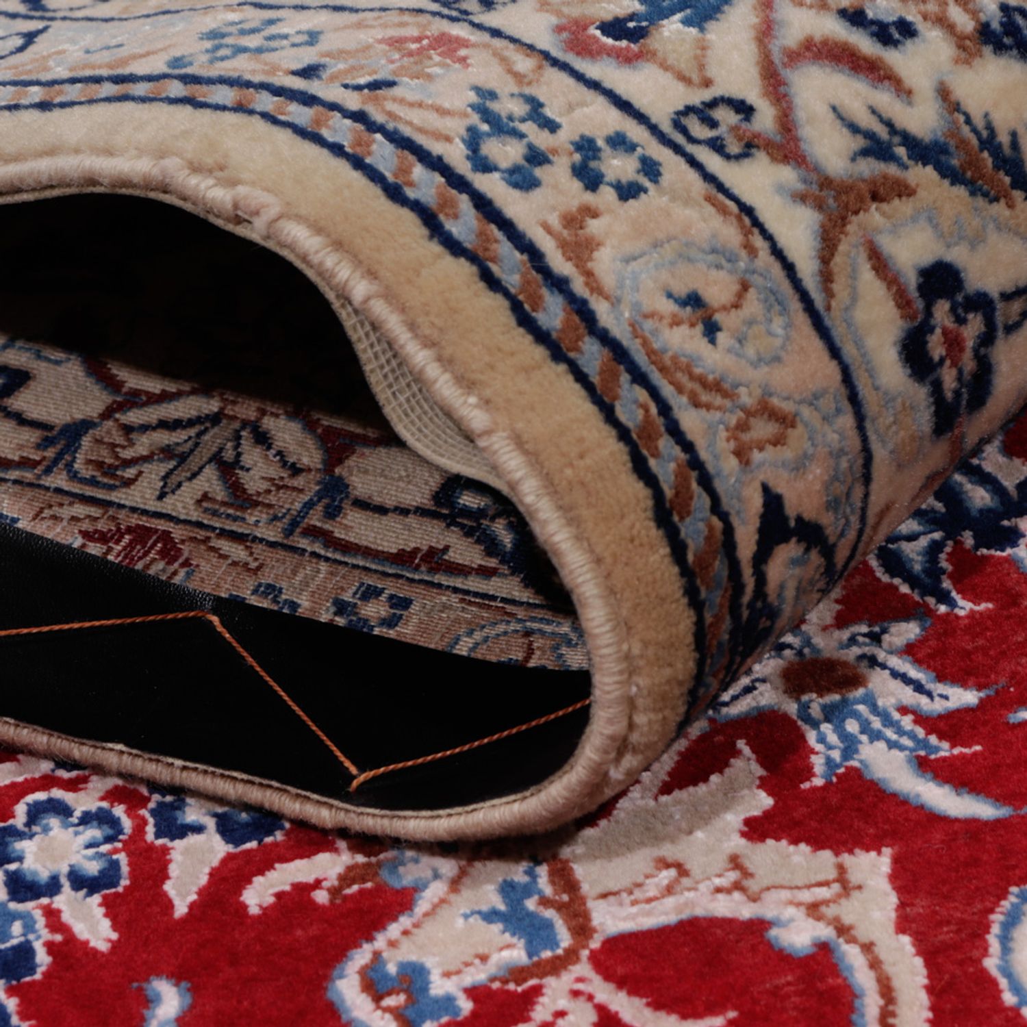 Persisk teppe - Nain - Premium - 206 x 132 cm - mørk rød