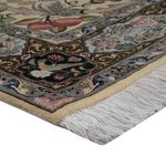 Perský koberec - Tabríz - Královský čtvercový  - 200 x 200 cm - olivově zelená