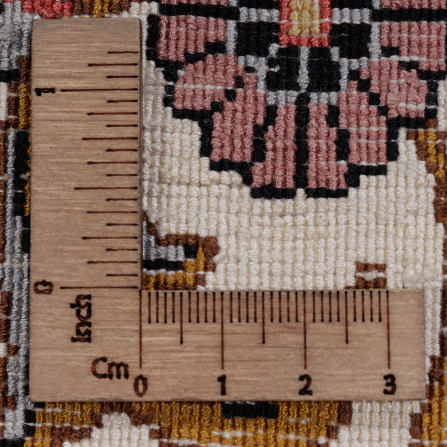 Alfombra de seda - Seda de Cachemira - 186 x 116 cm - beige oscuro