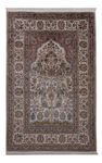 Alfombra de seda - Seda de Cachemira - 186 x 116 cm - beige oscuro