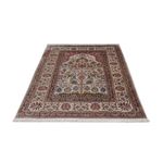 Alfombra de seda - Seda de Cachemira - 186 x 116 cm - beige oscuro