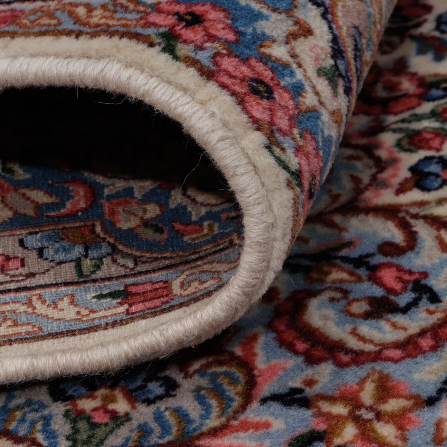 Perský koberec - Klasický čtvercový  - 176 x 176 cm - tmavě béžová