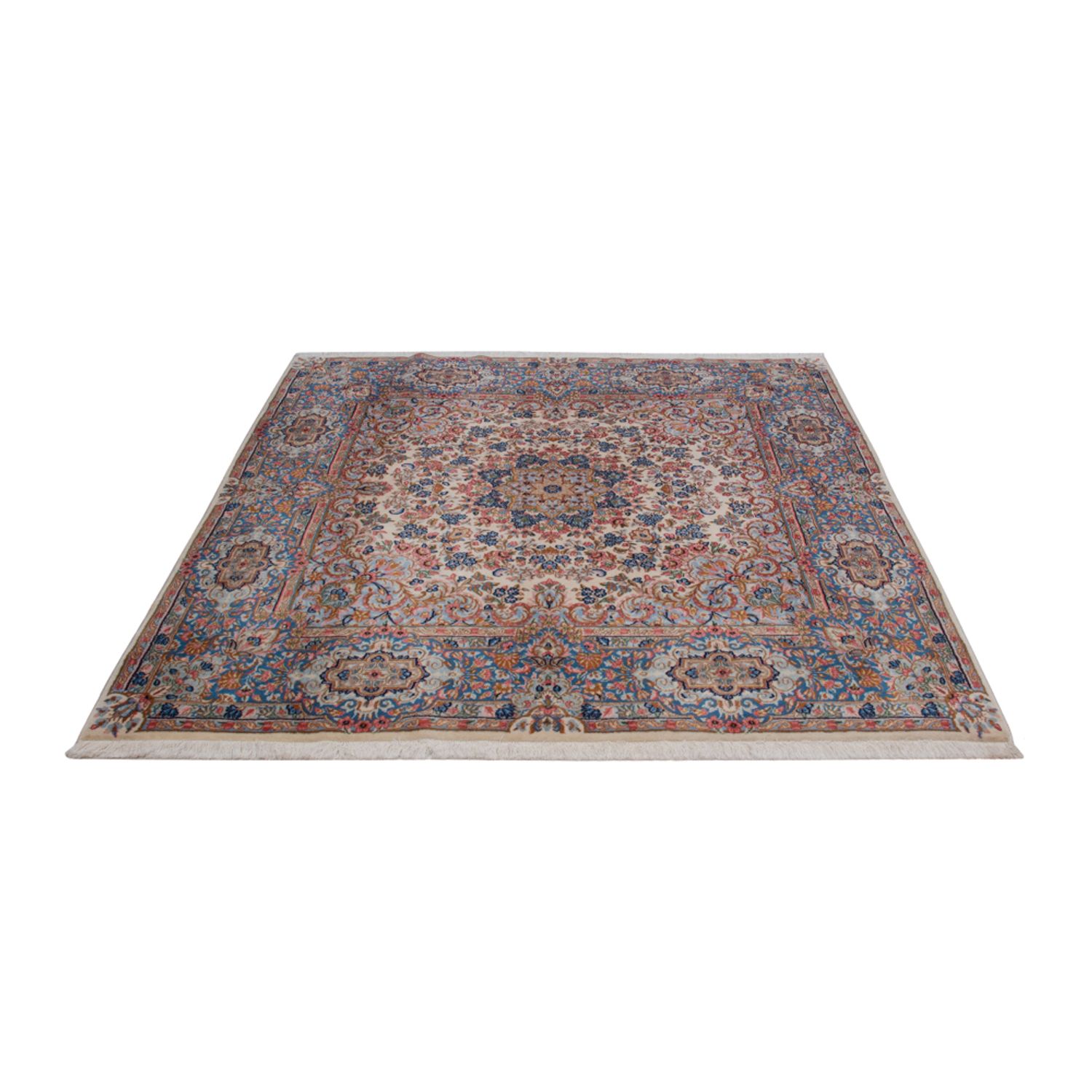 Perský koberec - Klasický čtvercový  - 176 x 176 cm - tmavě béžová