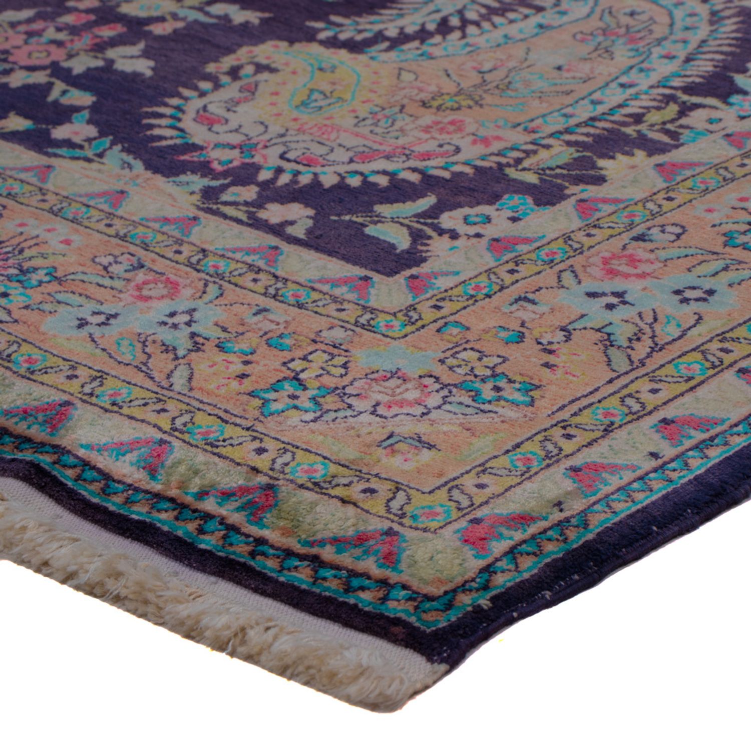 Hedvábný koberec - Kašmírské hedvábí - 178 x 123 cm - béžová