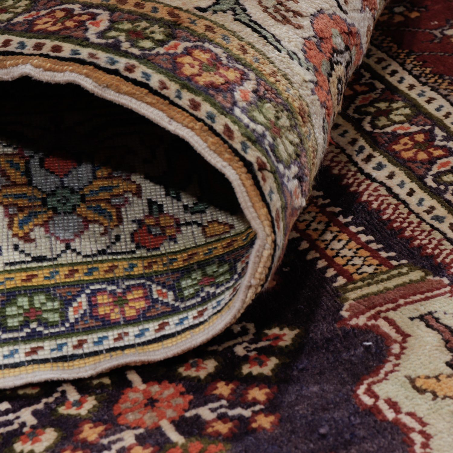 Hedvábný koberec - Kayseri - 214 x 153 cm - vícebarevné