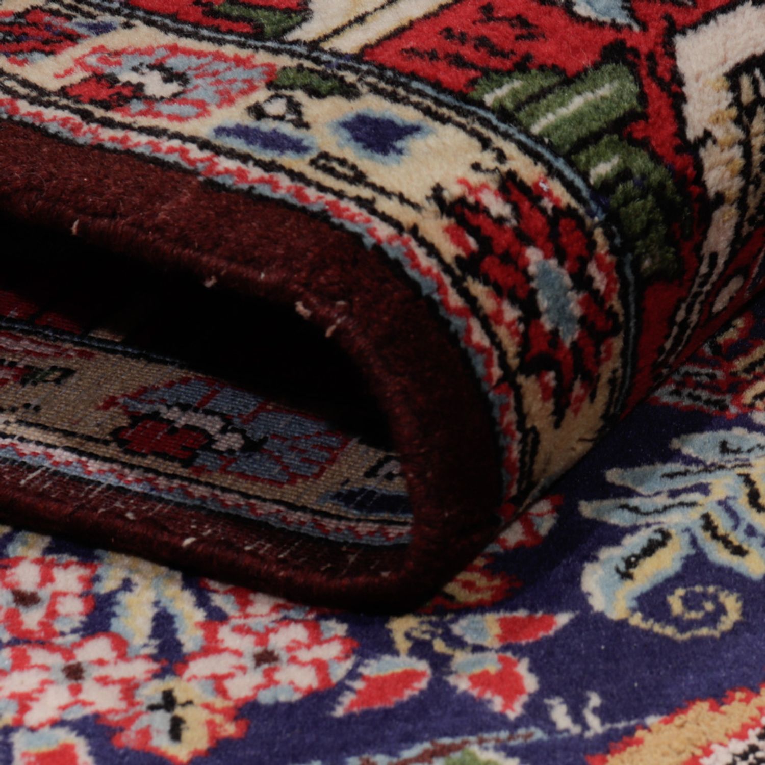 Persisk teppe - Ghom - 206 x 138 cm - mørk brun