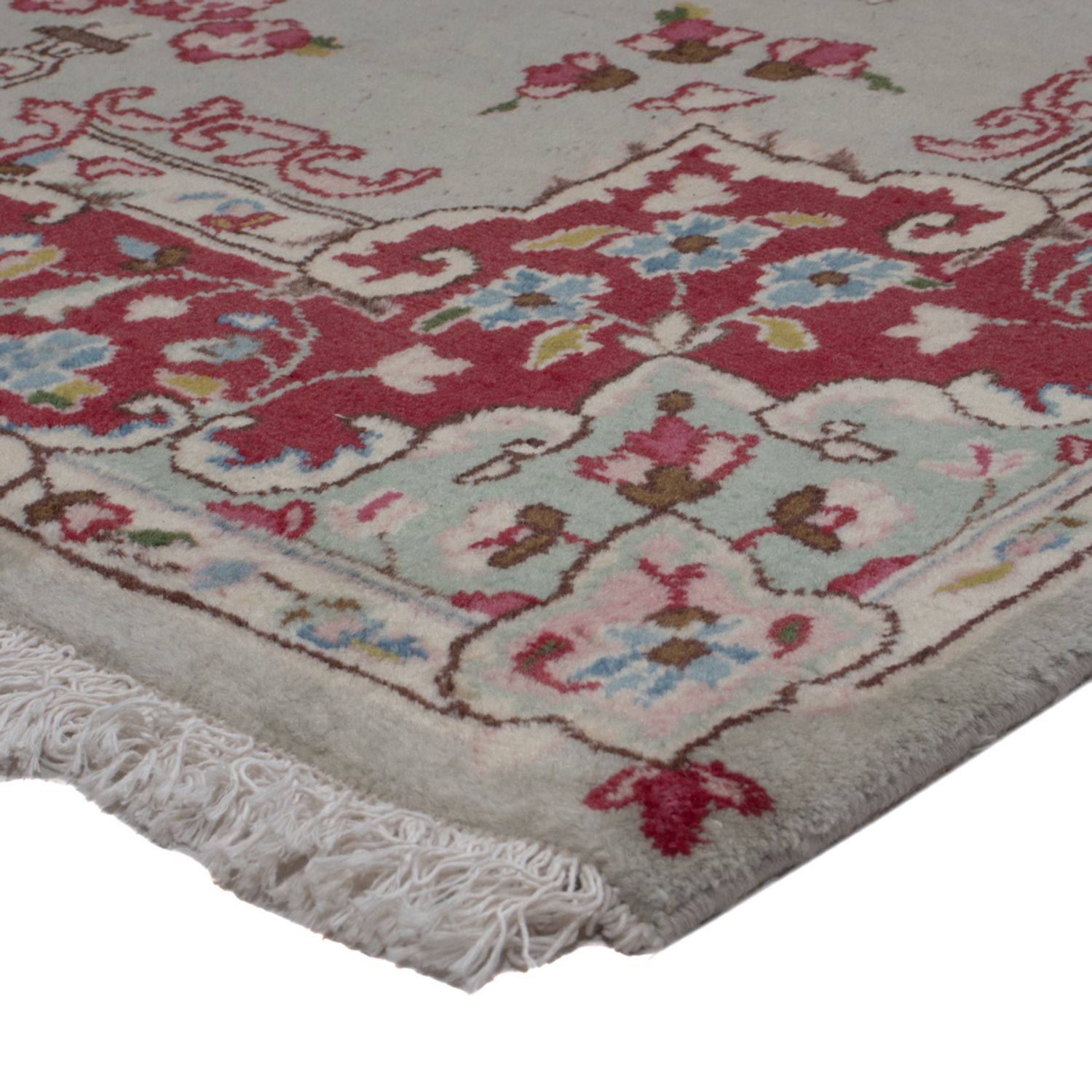 Persisk teppe - klassisk - 214 x 123 cm - lysegrå