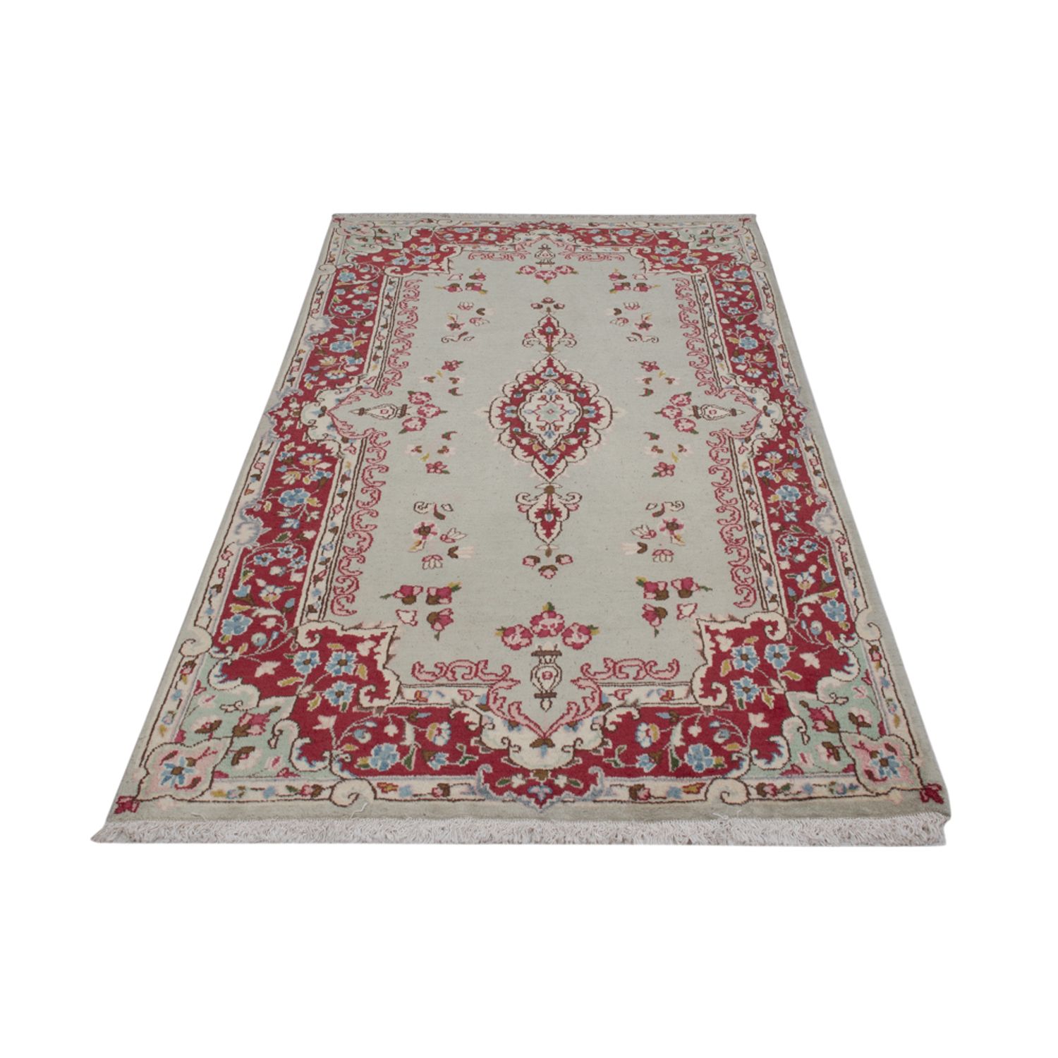 Persisk teppe - klassisk - 214 x 123 cm - lysegrå