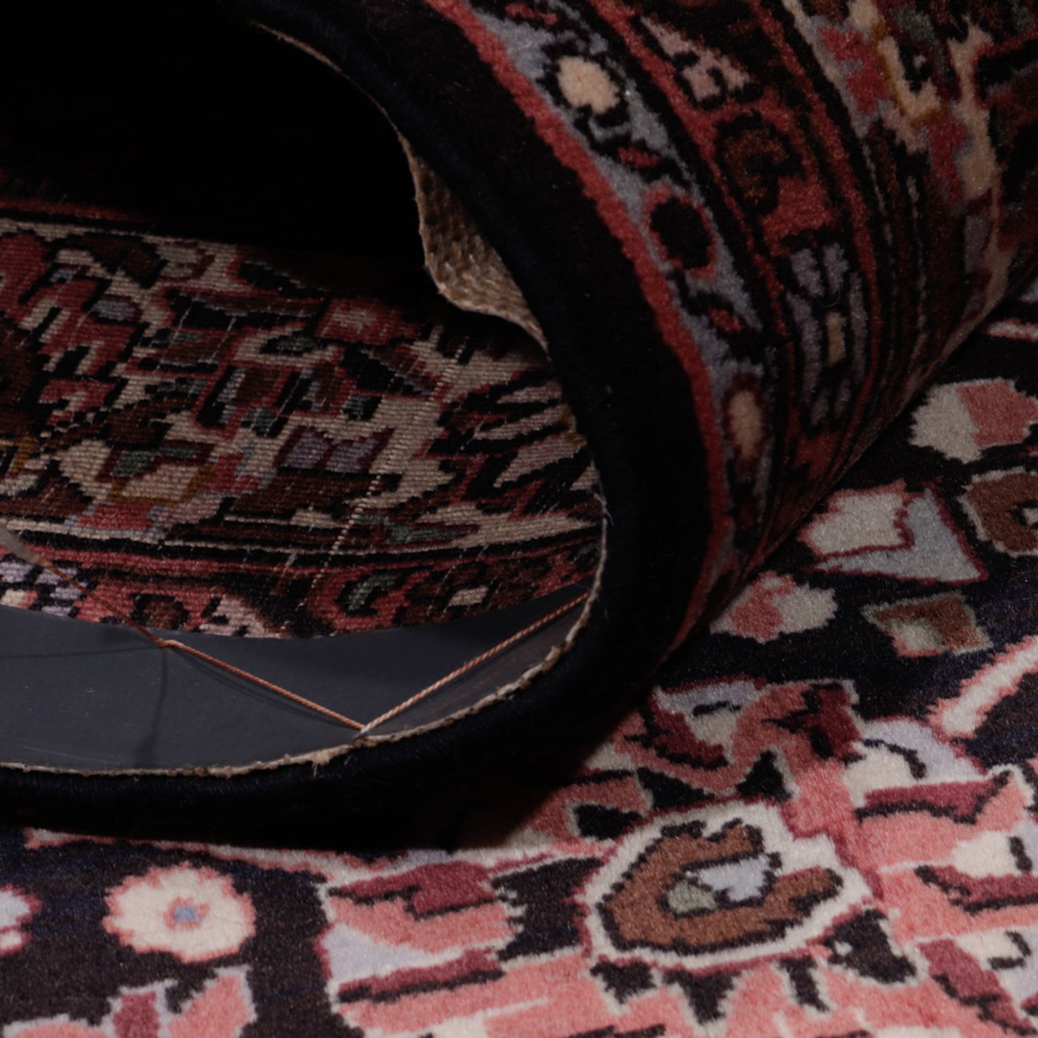 Perský koberec - Bijar - 246 x 143 cm - tmavě hnědá