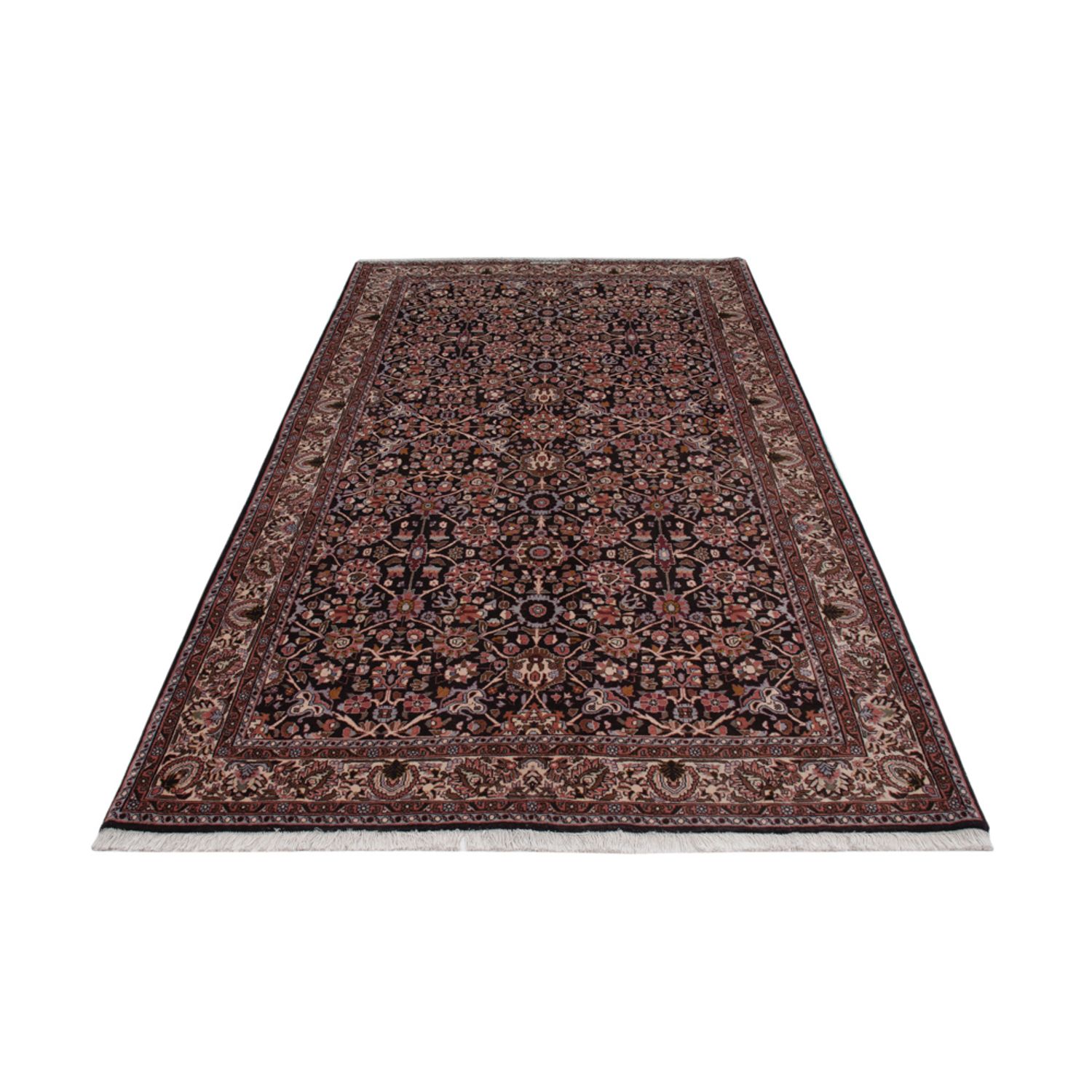 Perský koberec - Bijar - 246 x 143 cm - tmavě hnědá