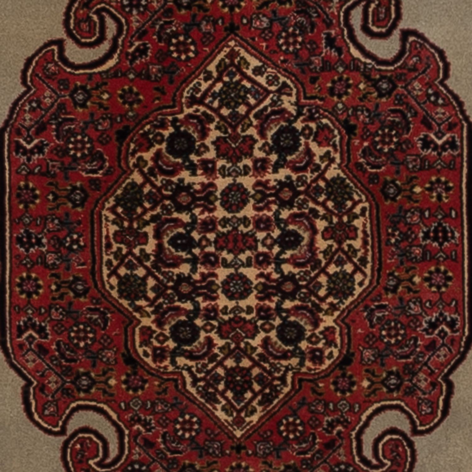 Alfombra persa - Bidjar - 174 x 112 cm - verde oliva