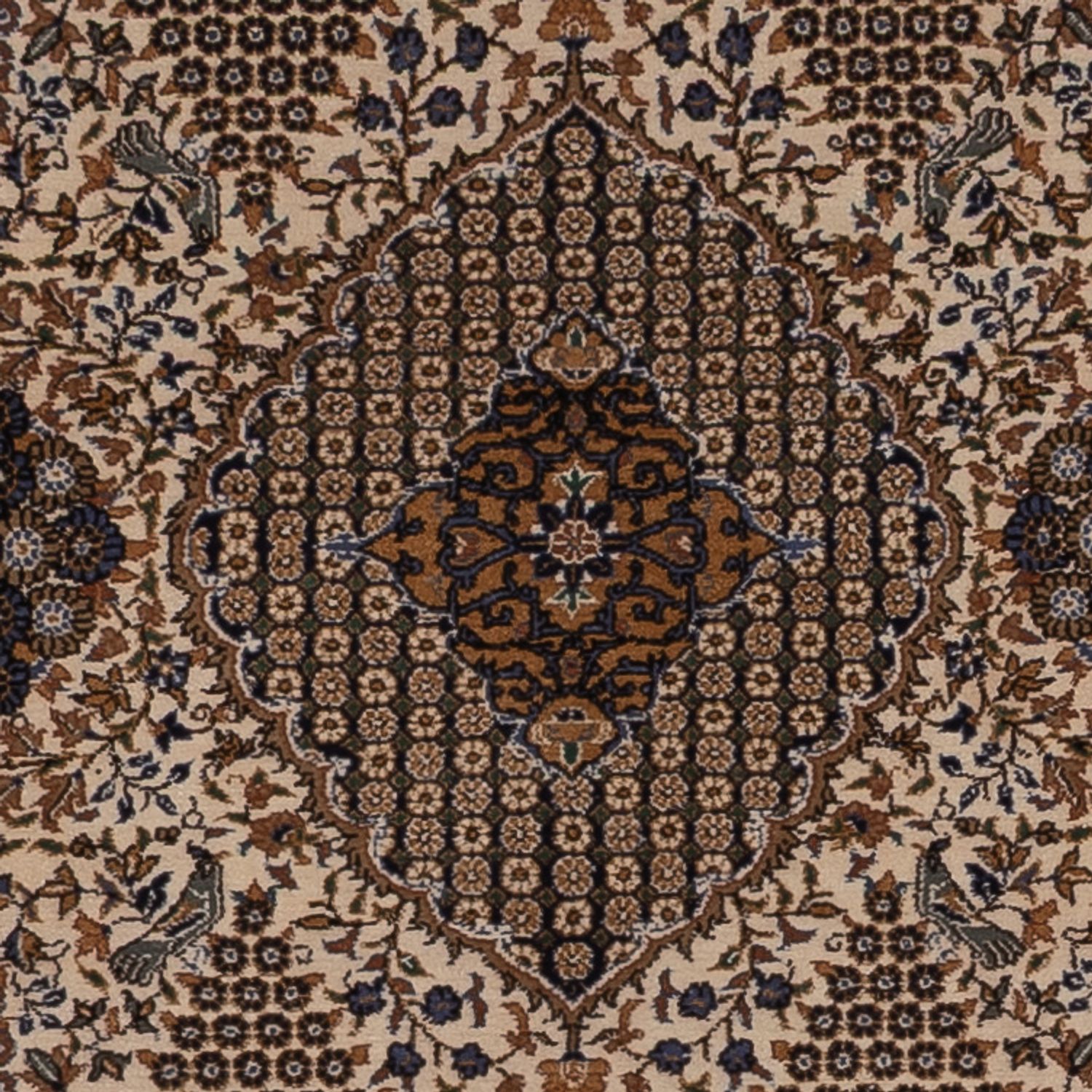 Perský koberec - Ghom - 226 x 135 cm - tmavě béžová