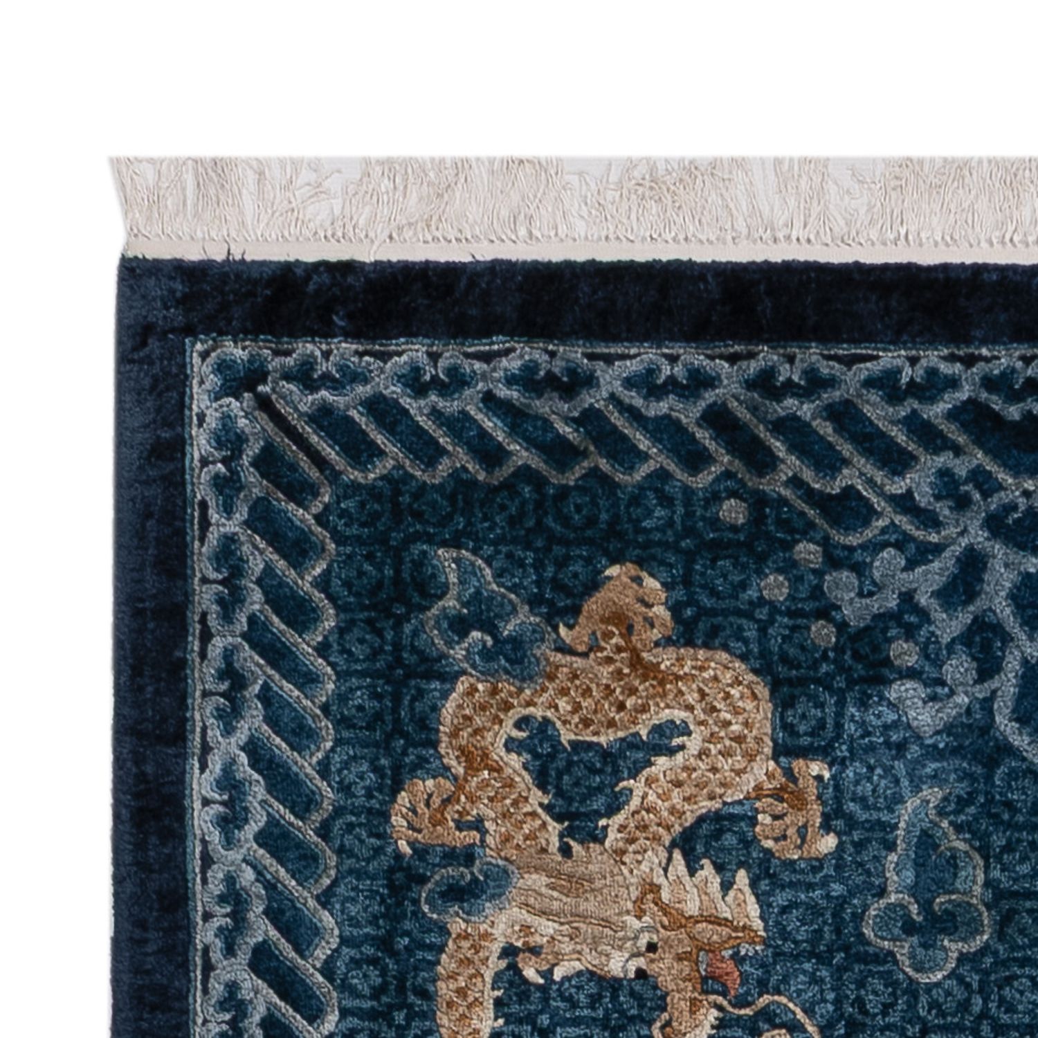 Hedvábný koberec - Čínské hedvábí - 187 x 123 cm - béžová