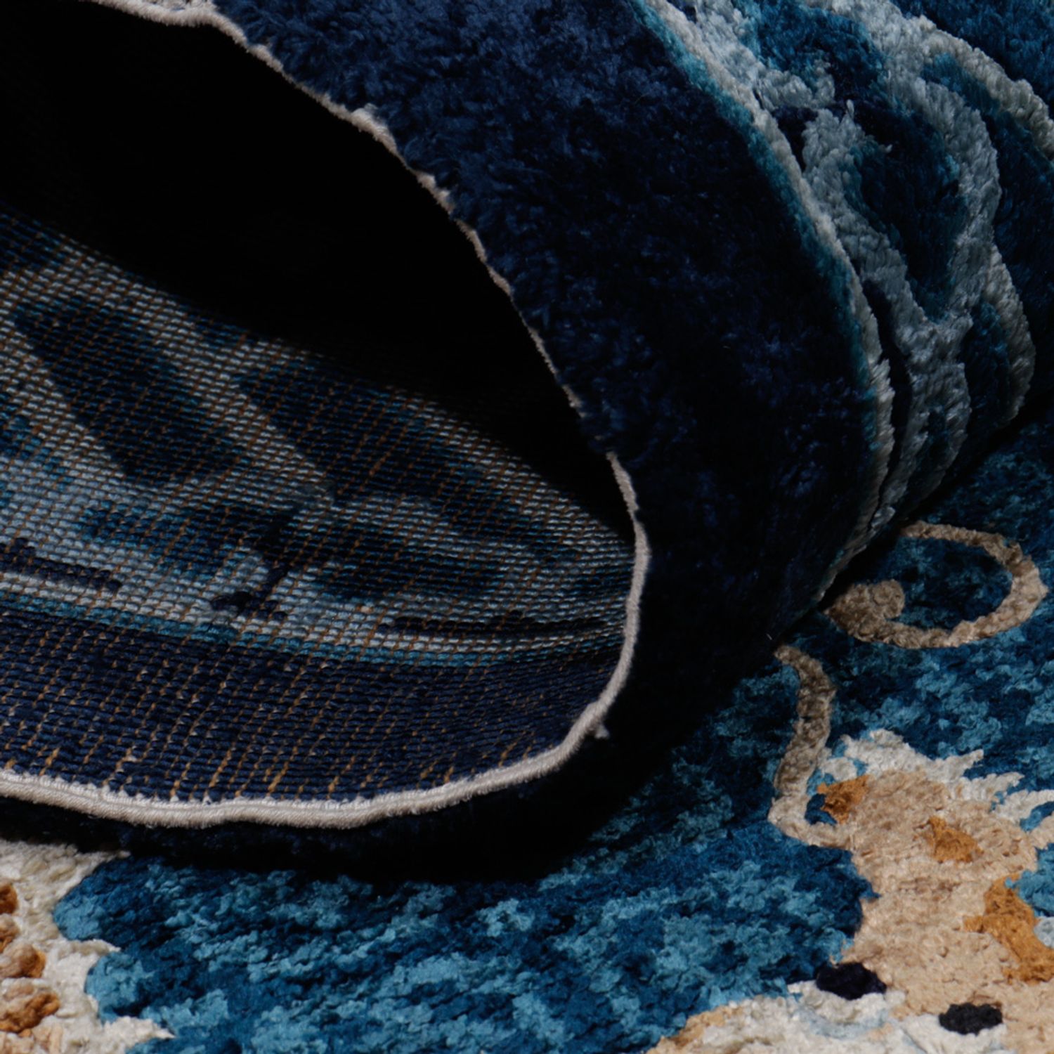 Hedvábný koberec - Čínské hedvábí - 187 x 123 cm - béžová