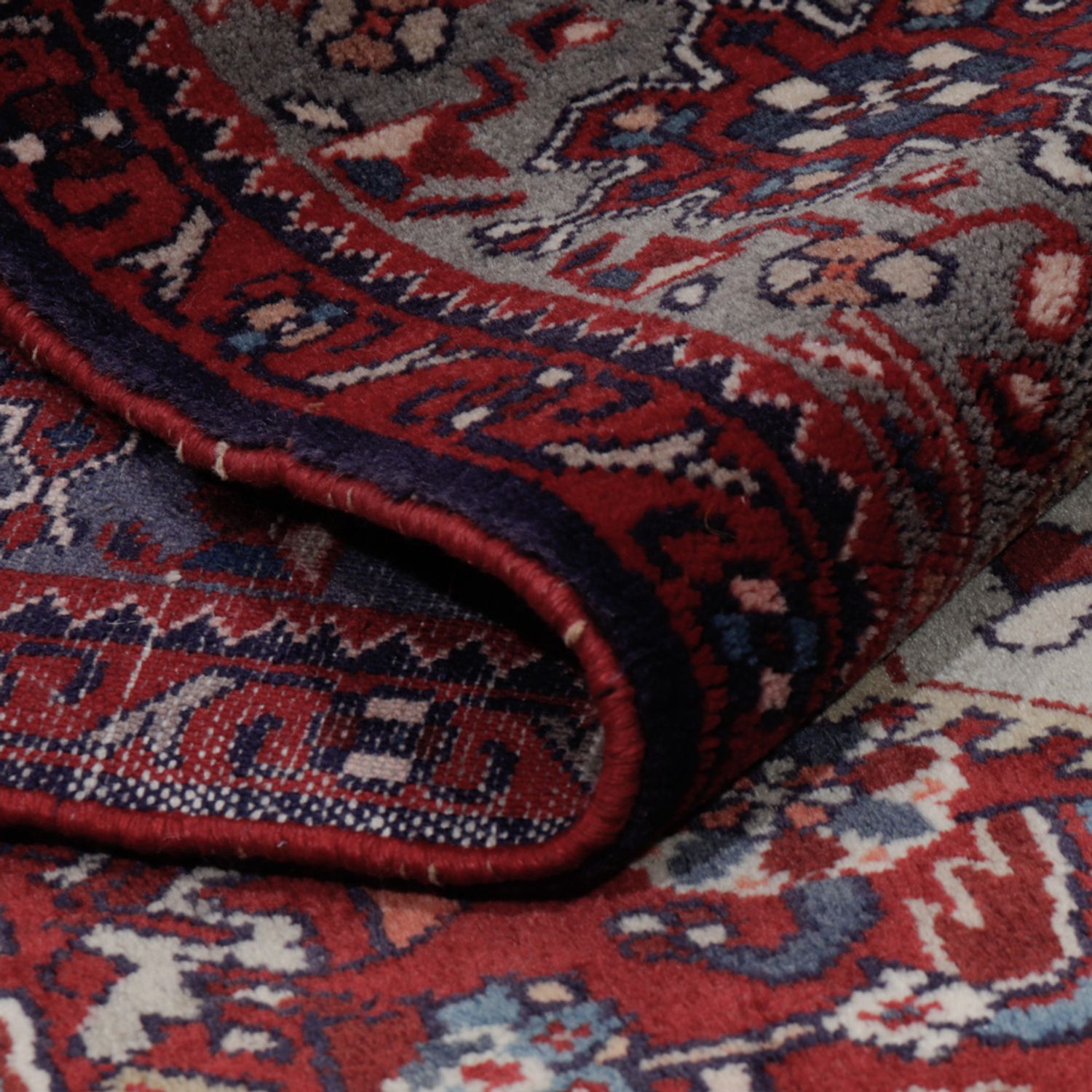 Persisk teppe - Nomadisk - 207 x 137 cm - mørk rød