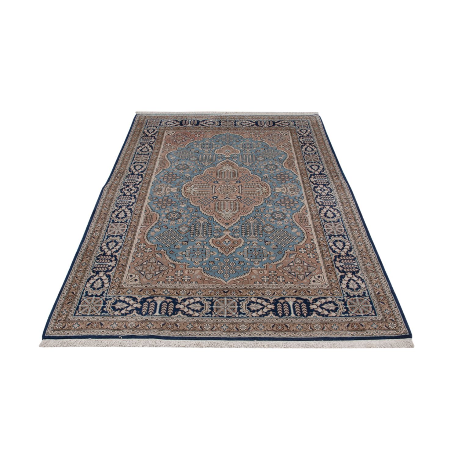 Persisk teppe - Ghom - 209 x 140 cm - blå